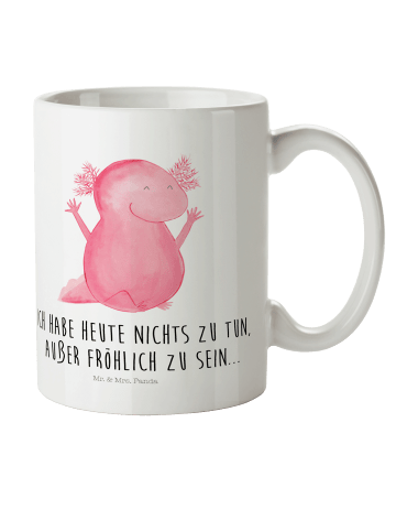 Mr. & Mrs. Panda Kindertasse Axolotl Hurra mit Spruch in Weiß