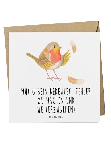 Mr. & Mrs. Panda Einladungskarte Fehler machen Lernen mit Spruch in Weiß