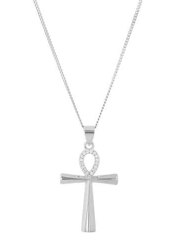 Adeliás Damen Anhänger – Schlüsselanhänger aus 925 Silber mit Zirkonia in silber