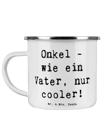 Mr. & Mrs. Panda becher emaille Spruch Cooler Onkel mit Spruch in Weiß