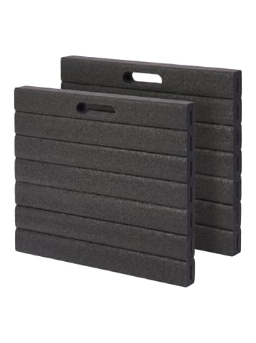 relaxdays 2x Kniekissen in Schwarz - (B)35 x (H)3 x (T)30 cm