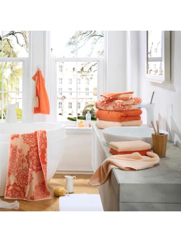 Erwin Müller Frottier Gästetuch 4er-Pack Bühl in apricot/orange