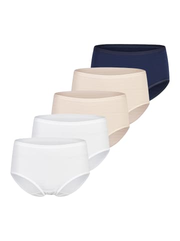 SPEIDEL Midi Slip Cotton & More in Weiß / beige / dunkelblau