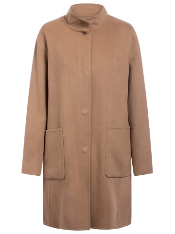 MANISA Wollmantel in camel braun