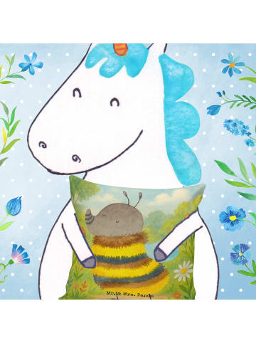 Mr. & Mrs. Panda Kissen 40x40 Hummel flauschig Design ohne Spruch in Weiß