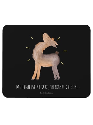 Mr. & Mrs. Panda Maus Pad Lama Stolz mit Spruch in Schwarz