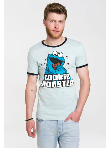 Logoshirt T-Shirt Cookie Monster in hellblau/dunkelblau