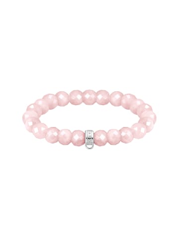 Thomas Sabo Bead-Armband Rosenquarz in silber, pink