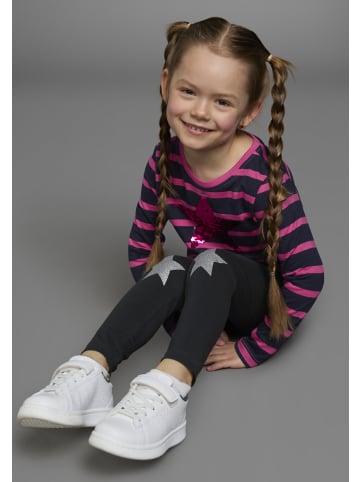 Kidsworld Leggings in anthrazit sterne/punkte