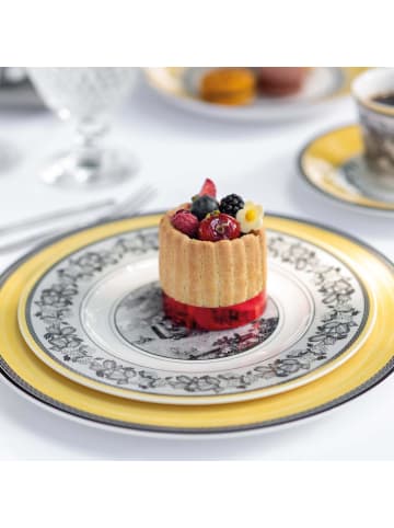 Villeroy & Boch Frühstücksteller Audun Ferme ø 21,6 cm in weiß-grau-gelb