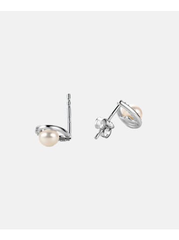 Diamant L'éternel Ohrstecker aus 375 Weißgold mit Diamant mit Perle