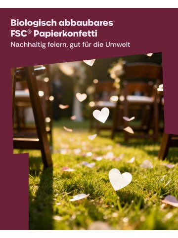 Partyjoker 5er Set XXL Konfettikanonen Herzen Weiß – Viel Inhalt