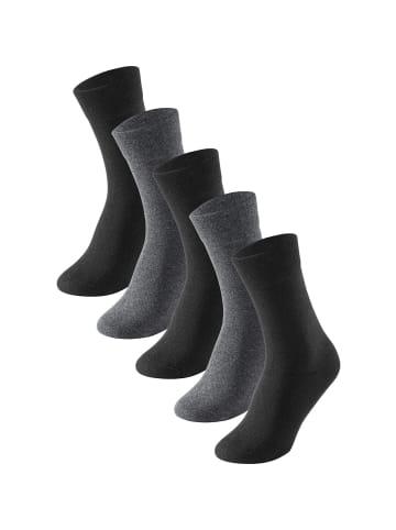 Schiesser Socken 5er Pack in Grau/Schwarz