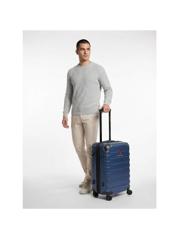 Tonino Lamborghini Milano 4 Rollen Kabinentrolley S 54 cm mit Dehnfalte in navy