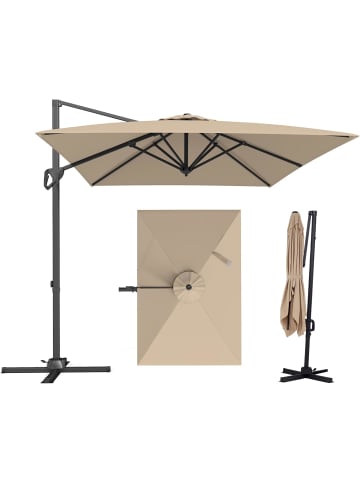 COSTWAY Sonnenschirm 300 x 200 cm in Beige