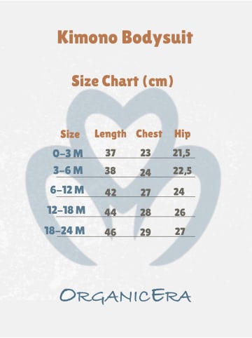 OrganicEra Baby Wickel-Kurzarmbody in Aqua Melange