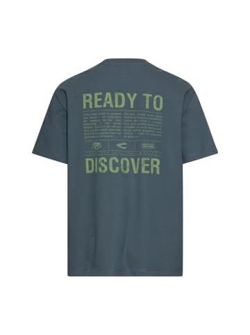 Camel Active T-Shirt mit Rückenprint im Relaxed Fit in Tintenblau