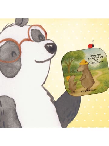 Mr. & Mrs. Panda Tassenuntersetzer Bären mit Hut Design mit Spruch in Weiß