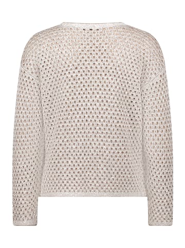 Betty Barclay Strickpullover mit Lochmuster in Patch Taupe/Beige