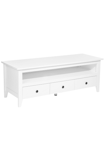 Beliani TV-Schrank BERKELEY in Weiß - (W) 137 x (H) 50 x (L) 50 cm