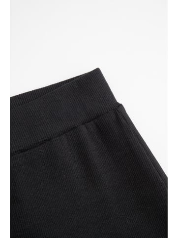 Coccodrillo Gerippte Leggings mit langem Bein in schwarz