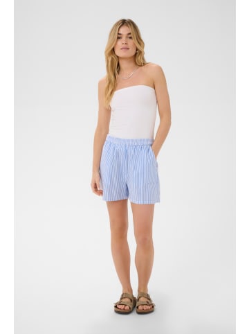SAINT TROPEZ Shorts ElmikoSZ Gerade Passform in Chambray Blue White Stripe