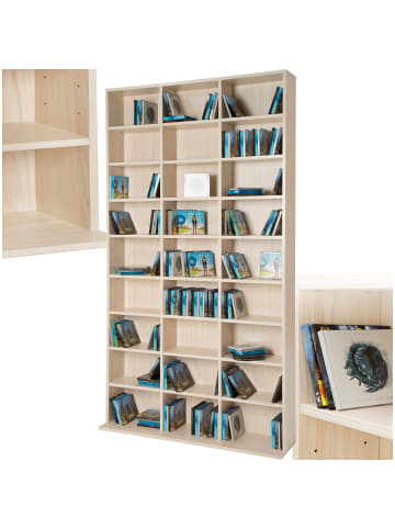 tectake Medienregal Christel in Holzoptik 180x102x23,5cm