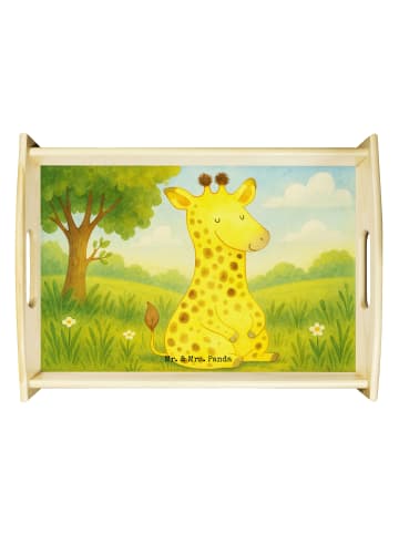 Mr. & Mrs. Panda Servier Tablett Giraffe Zufrieden Design ohne S... in Weiß