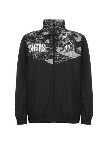 NEW ERA Trainingsjacke AOP Panel in schwarz / grau