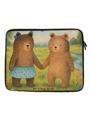 Mr. & Mrs. Panda Notebook Tasche Bär Freundin Design ohne Spruch in Weiß