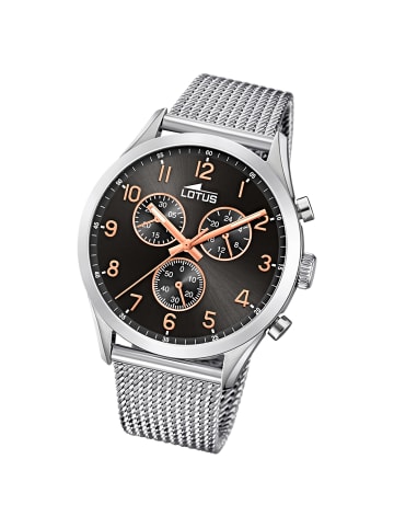 Lotus Analog-Armbanduhr Lotus Minimalist silber groß (ca. 43mm)