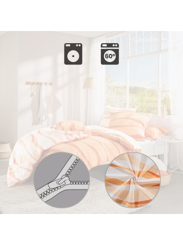 Erwin Müller Seersucker Wendebettwäsche Sparpaket 4-tlg. in orange