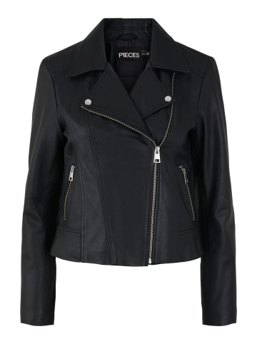 Pieces Lederjacke in Black 1