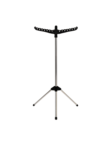 relaxdays Bügelwäscheständer in Schwarz/Silber -  (H)143 x Ø 56 cm