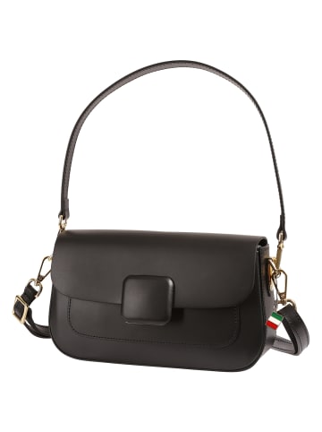 Florence Florence Schultertasche Leder schwarz ca. 24cm