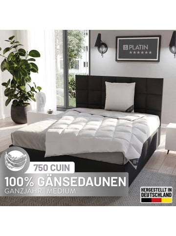 Spessarttraum Leichte Ganzjahres-Gänsedaunendecke "Platin" in weiß