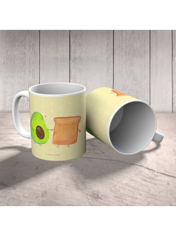 Mr. & Mrs. Panda Kaffeetasse Avocado Toast ohne Spruch in Gelb Pastell