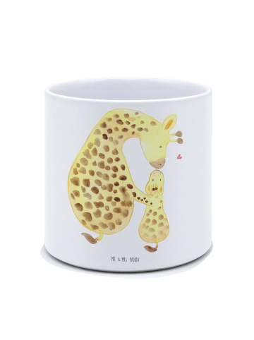 Mr. & Mrs. Panda XL Blumentopf Giraffe Kind ohne Spruch in Weiß