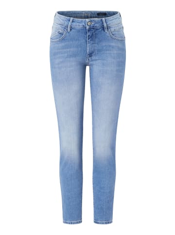 Paddock's 5-Pocket Jeans LUCY in bleached blue with heavy handwork