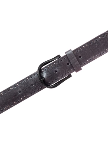b.belt Nietengürtel Leder in anthrazit