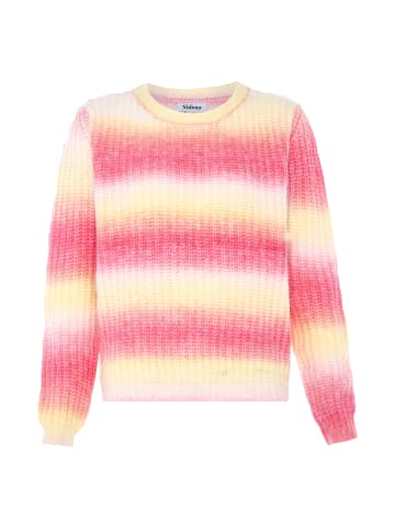 Sidona Damen Sweater in ROSA GELB MEHRFARBIG