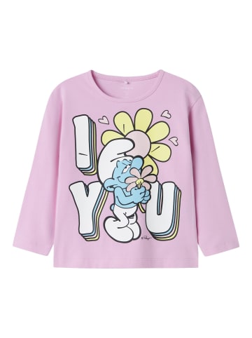 name it Oberteil mit langen Ärmeln in Pink Frosting