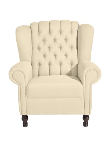 others OHRENBACKENSESSEL Katreen Bezug Flachgewebe Buche nussbaum dunkel / beige