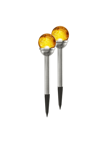 STAR Trading Solar Wegeleuchte Roma in Silber,Amber