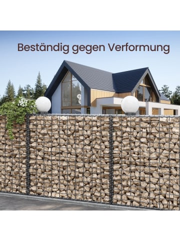 SONGMICS Gabione Patya in Silbern - (B)100 x (H)90 x (T)30 cm