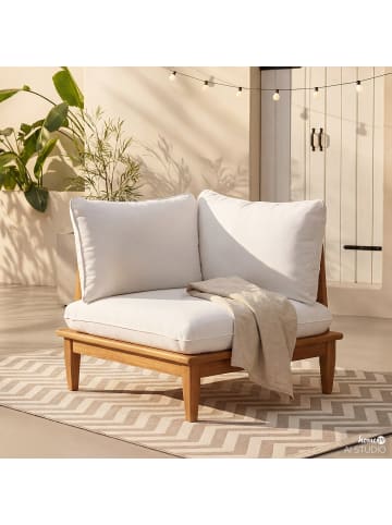 home24 Modul‑Lounge‑Eckelement Livaro in Akazie Braun / Creme