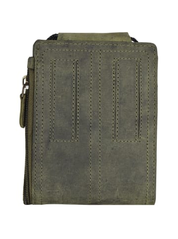 Greenburry Vintage Brustbeutel Leder 11 cm oliv