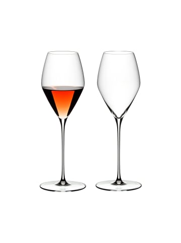 RIEDEL Glas 2er Set Rosé Weingläser Veloce in 347 ml in transparent