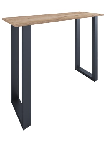 VCM  Holz Bartisch Stehtisch Tisch Tresen Xona 140x50 in Schwarz / Honig-Eiche