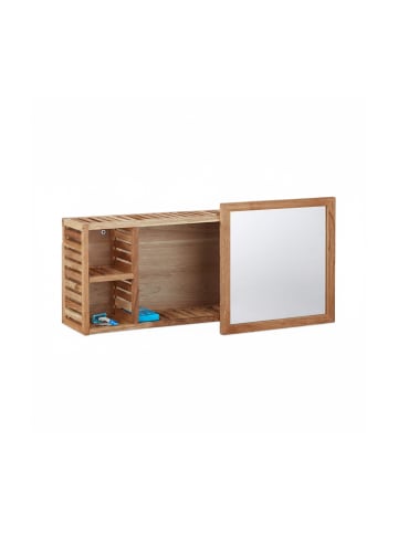 relaxdays Wandregal in Natur - (B)80 x (H)30 x (T)17 cm